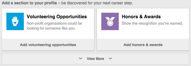 Add section to LinkedIn profile